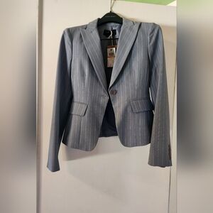 Classic Gray Pinstripe Women's Suit